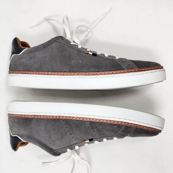 Allen Edmonds Sneakers Men 11.5 D Alpha Lace-Up Low Top Grey Suede SOLE Insoles - Picture 8 of 13